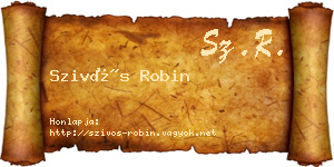 Szivós Robin névjegykártya